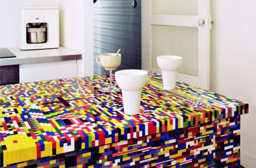 Stół kuchenny-wyspa z klocków LEGO